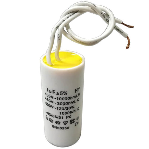 Condensatore universale 1µF con cavi per motori 00801002