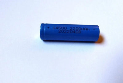 BATTERIA14500 LITIO 2200MHA 3.7V PILA RICARICABILE HZS TORCIA SOFTAIR TRAPANO TESTA PIATTA