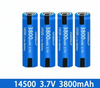 BATTERIA 14500 3800mAh 3.7V HZS LITIO SALDARE LAMELLA RICARICABILE PACCO BATTERIA RICAMBIO