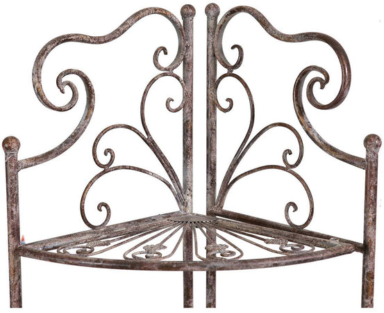 Biscottini Biscottini Etagere Angolo Multifunzione Richiudibile Ferro Battuto Ruggine