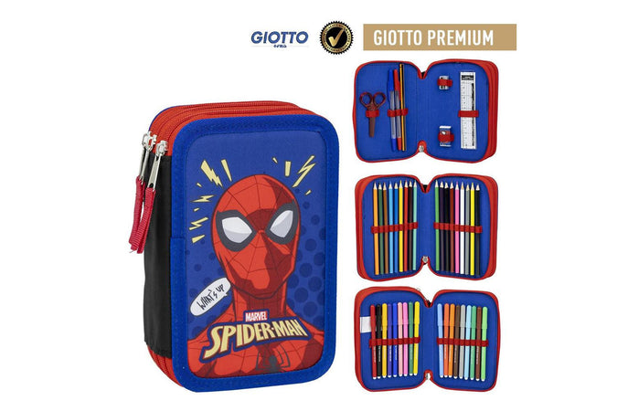 Spider-Man Astuccio 3 Zip colori Giotto