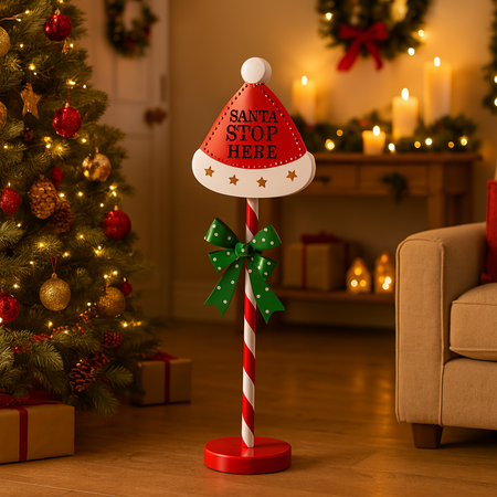 Insegna natalizia con luce led e fiocco per decorazioni natalizie