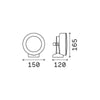 Applique Moderna Litio Materie Plastiche Grigio 1 Luce Gx53