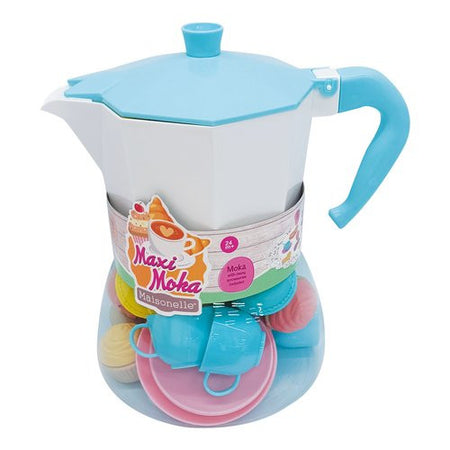Playset Maxi Moka con accessori Ods 44045 MAISONELLE Bianco e Azzurro