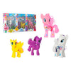 Playset 4 Pony Amici Magici con spazzolina W’TOY 42398