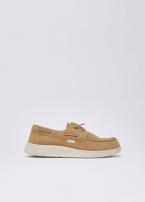 Liu Jo mocassini uomo Riva 01 in suede lion beige 7B5007PX002