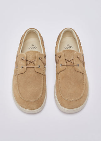 Liu Jo mocassini uomo Riva 01 in suede lion beige 7B5007PX002