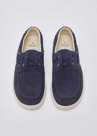 Liu Jo mocassini uomo casual Riva 01 in suede navy 7B5007PX002
