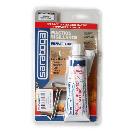 Mastice sigillante refrattario 50ml colore bianco per temperature massime di 1200°C
