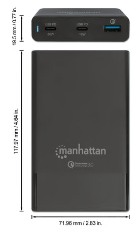 Stazione di ricarica USB-C&trade PD 65W Nero