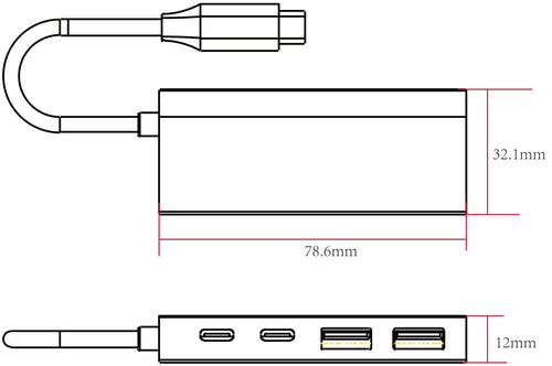 Hub USB3.2 2 Porte USB-A e 2 Porte USB-C&trade