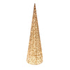Albero decorativo cono con luci Led champagne per decorazione natalizia