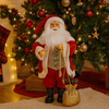 Babbo Natale, colore Rosso e Bianco, con regali, in tessuto, decorazione natalizia