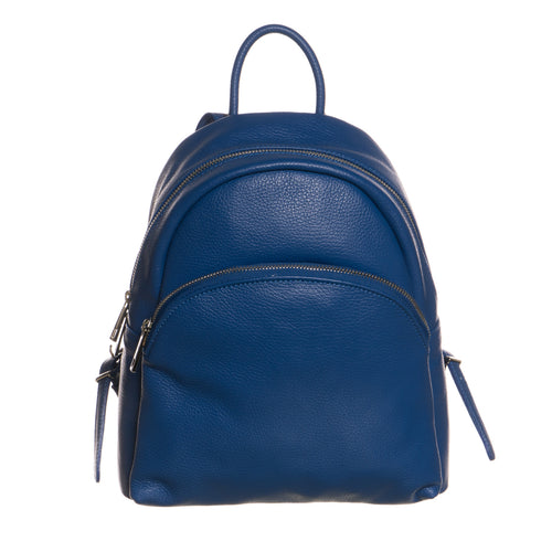 Zaino Piano - Zaino Blu In Vera Pelle