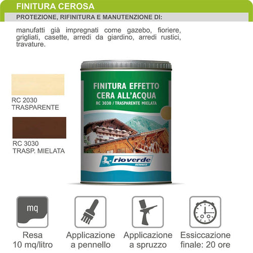 Renner RC 750ml finitura acqua cera per esterni ed interni