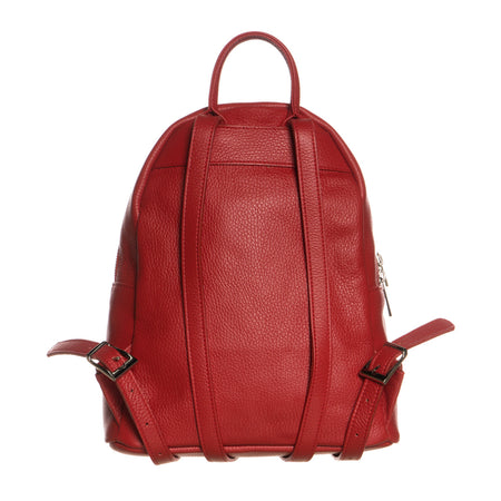 Zaino Piano - Zaino Rosso In Vera Pelle