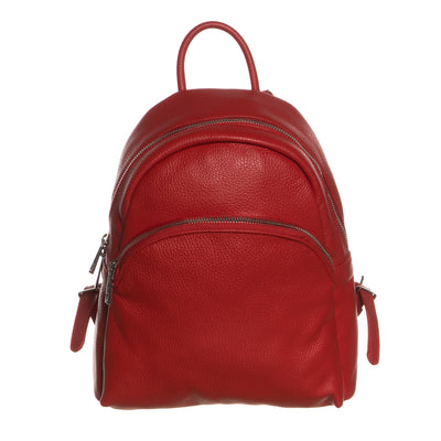 Zaino Piano - Zaino Rosso In Vera Pelle