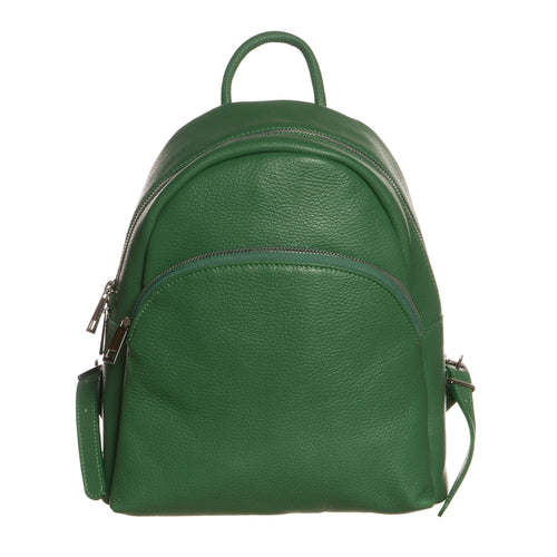 Zaino Piano - Zaino Verde In Vera Pelle