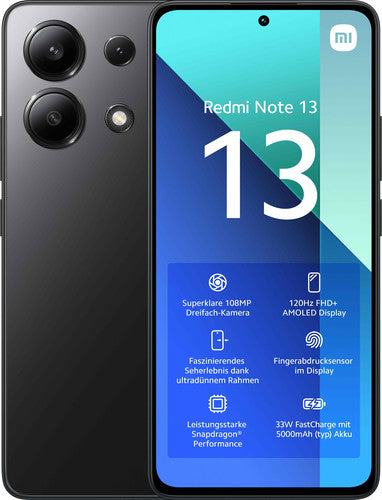 Xiaomi Redmi Note 13 16,9 cm (6.67) Dual SIM ibrida Android 13 4G USB tipo-C 6 GB 128 GB 5000 mAh Nero - (Xiaomi Redmi Note 13