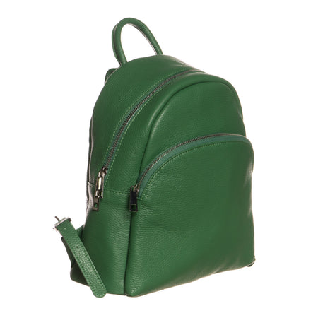 Zaino Piano - Zaino Verde In Vera Pelle