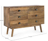Cassettiera Sylvester per interno, con 6 Cassetti, 124 x 50 x 70 cm
