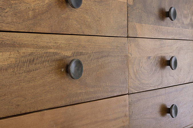 Cassettiera "Sylvester" per interno, con 6 Cassetti, 124 x 50 x 70 cm