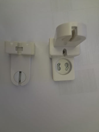 Portalampada per fluorescenti lineari + Porta starter T8/T10/T12
