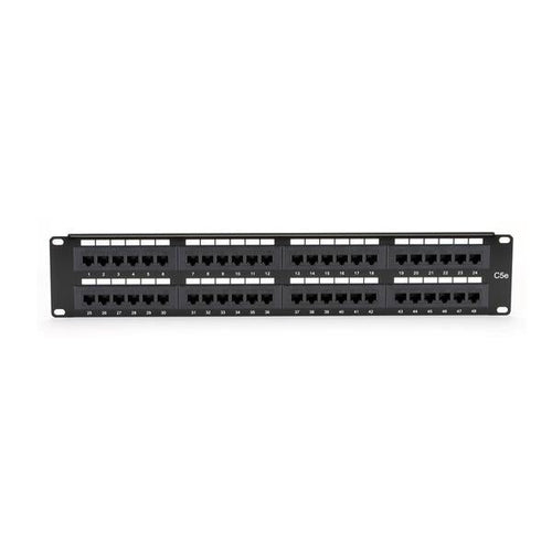 Black Box JPM5E48A pezzo di pannello 2U (CAT5E PATCH PANEL 48 PORT - JPM5E48A, Cat5e, Black, Rack - mounting, 2U - Warranty: 24M)
