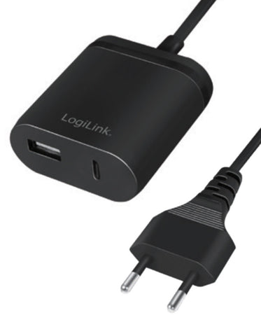 Caricatore USB con porta USB tipo A e USB-C&trade cavo 1,5m 12W