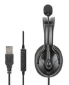 Cuffia Mono USB con Microfono Reversibile Cavo 2m