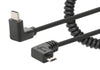 Cavo di Ricarica USB-C&trade a Micro-USB 1m Spiralato Nero