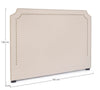 Testiera per letto Zenda color naturale, struttura in compensato, da 160 x 6 x 120 cm