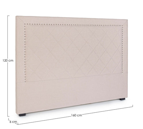 Testiera per letto "Ahura" con struttura in compensato da 160 x 8 x 120 cm