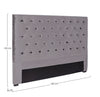 Testiera per letto Caspar con struttura in compensato da 160 x 8 x 120 cm