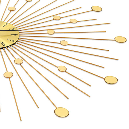 Orologio da Parete in Metallo Robusto 70 cm Design Elegante e Moderno Oro