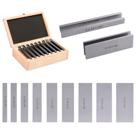 Blocchi Paralleli 100 mm 18 pezzi 10-42 mm Perfette per Diverse Applicazioni