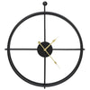 Orologio da Parete 52 cm in Ferro Nero Design Elegante e Moderno Versatile Nero