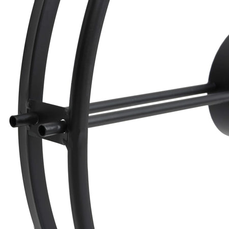 Orologio da Parete 52 cm in Ferro Nero Design Elegante e Moderno Versatile Nero