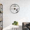 Orologio da Parete 50x6,5cm in Ferro Design Versatile Facile da Installare Nero