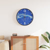 Orologio a Parete con Ore e Lancette Luminose 30x4cm Design Moderno Blu e Verde