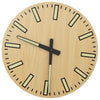 Orologio a Parete in Legno Ore e Lancette Luminose 30x4cm Versatile Giallo