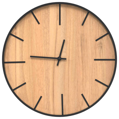 Orologio a Parete in Ferro e Legno Multistrato 39x4cm Versatile Facile da Fissare
