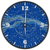 Orologio a Parete con Ore e Lancette Luminose 30x4cm Design Moderno Blu e Verde