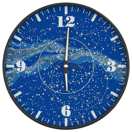 Orologio a Parete con Ore e Lancette Luminose 30x4cm Design Moderno Blu e Verde
