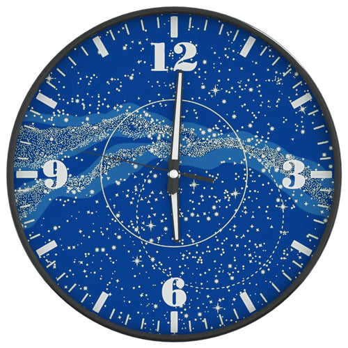 Orologio a Parete con Ore e Lancette Luminose 30x4cm Design Moderno Blu e Verde