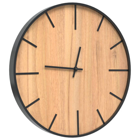 Orologio a Parete in Ferro e Legno Multistrato 39x4cm Versatile Facile da Fissare