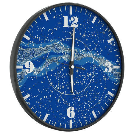 Orologio a Parete con Ore e Lancette Luminose 30x4cm Design Moderno Blu e Verde