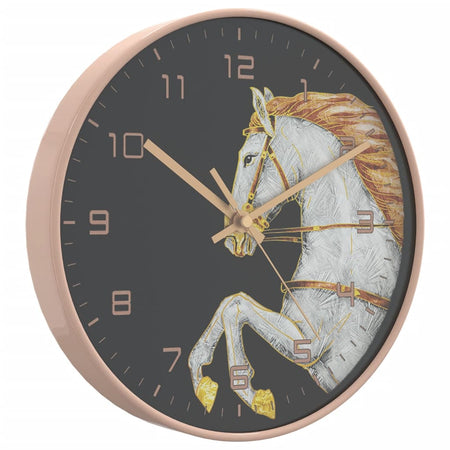Orologio da Parete 29,5 x 4 cm Polistirene e Vetro Design Versatile Oro e Bianco