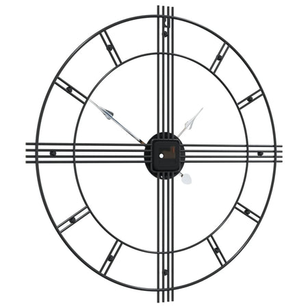 Orologio da Parete Nero 60 x 4,5 cm in Ferro Design Versatile ed Elegante Nero