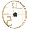Orologio da Parete in Ferro 50x6,5cm Design Versatile ed Elegante Moderno Oro